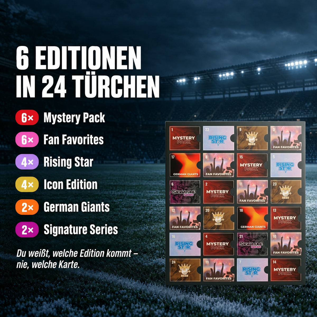 Adventskalender: 6 Editionen in 24 Türchen