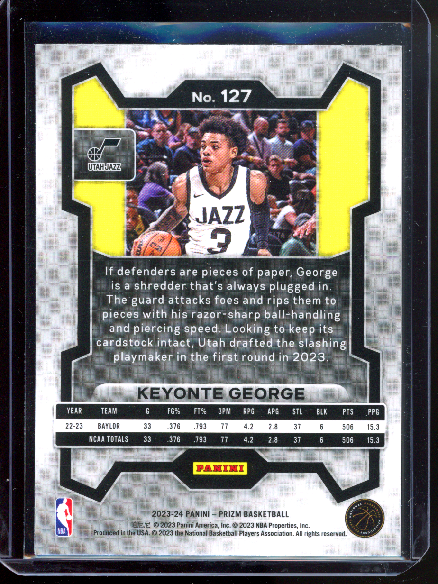 Keyonte George Rookie Karte I 2023-24 Panini Prizm