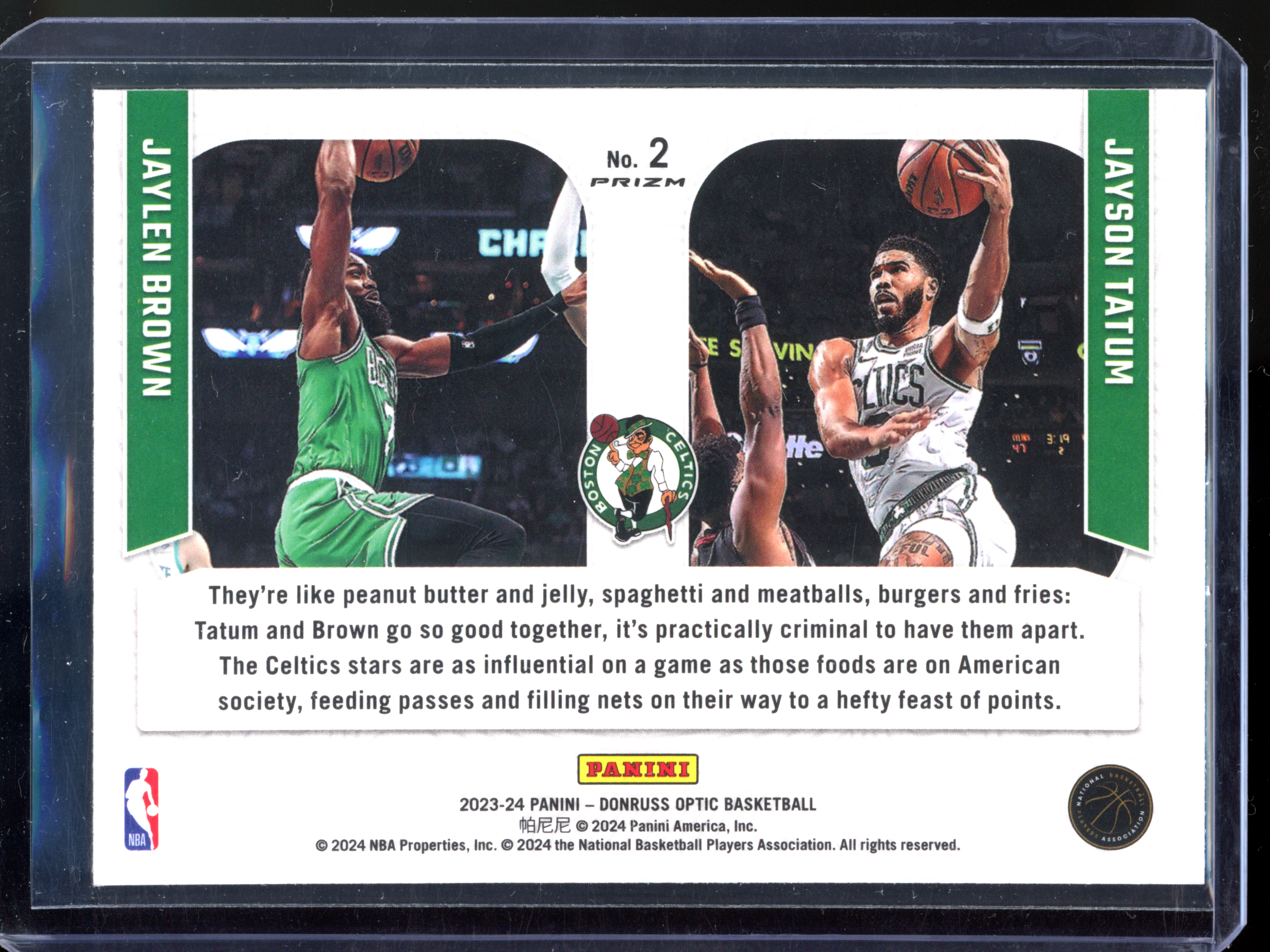 Jayson Tatum & Jaylen Brown Optical Illusions I 2023-24 Panini Donruss Optic