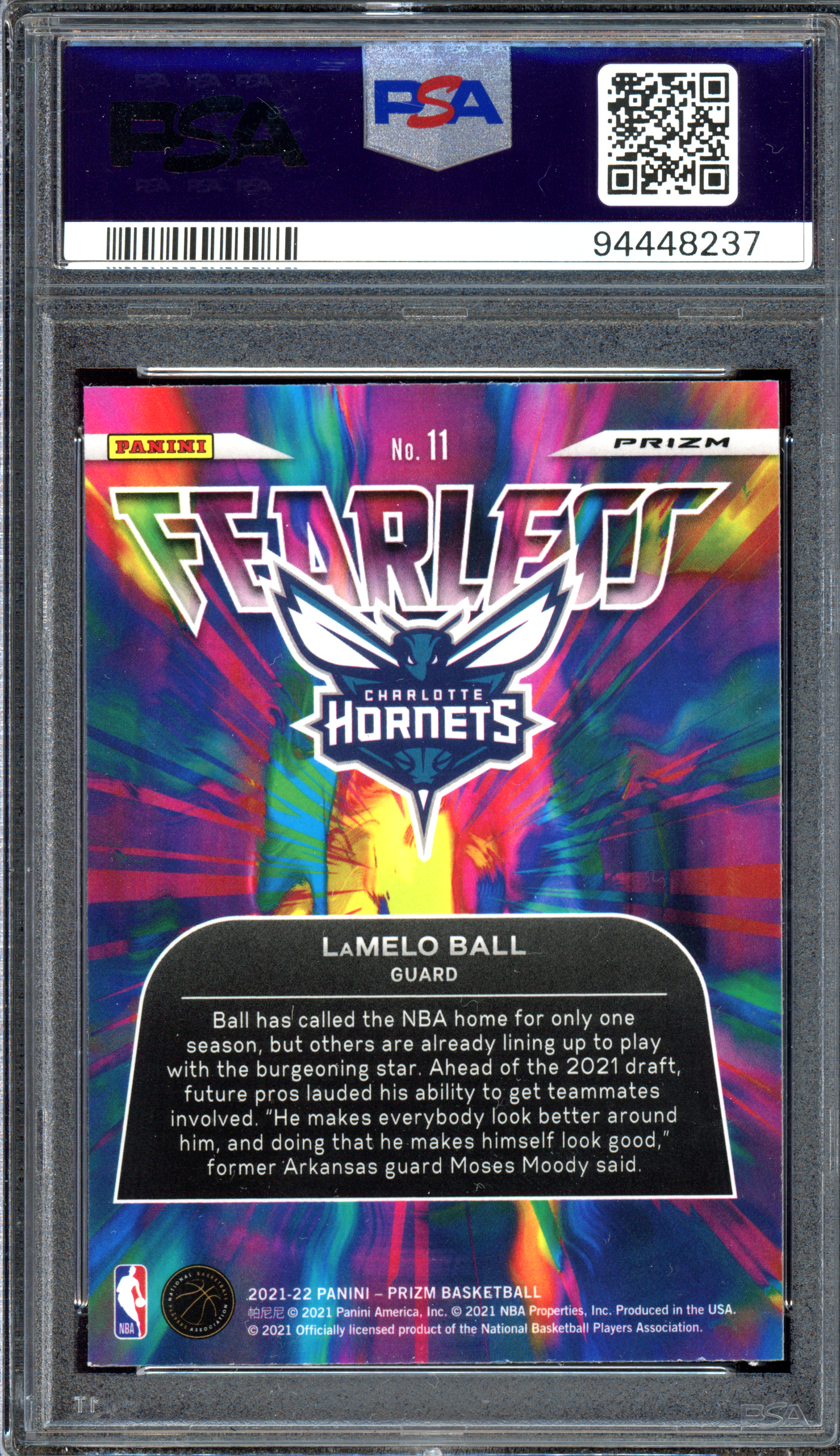 LaMelo Ball Fearless - Fast Break Rookie Karte PSA 9 I 2021-22 Panini Prizm