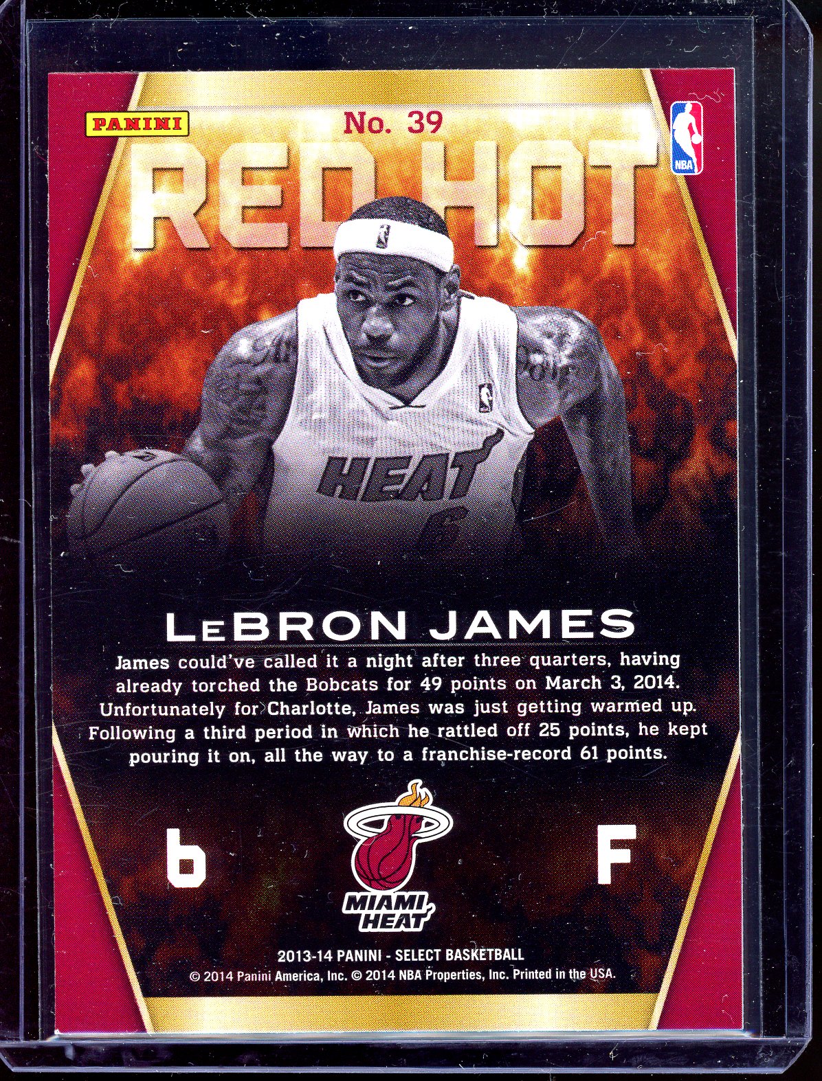 LeBron James Red Hot - 2013-14 Panini Select