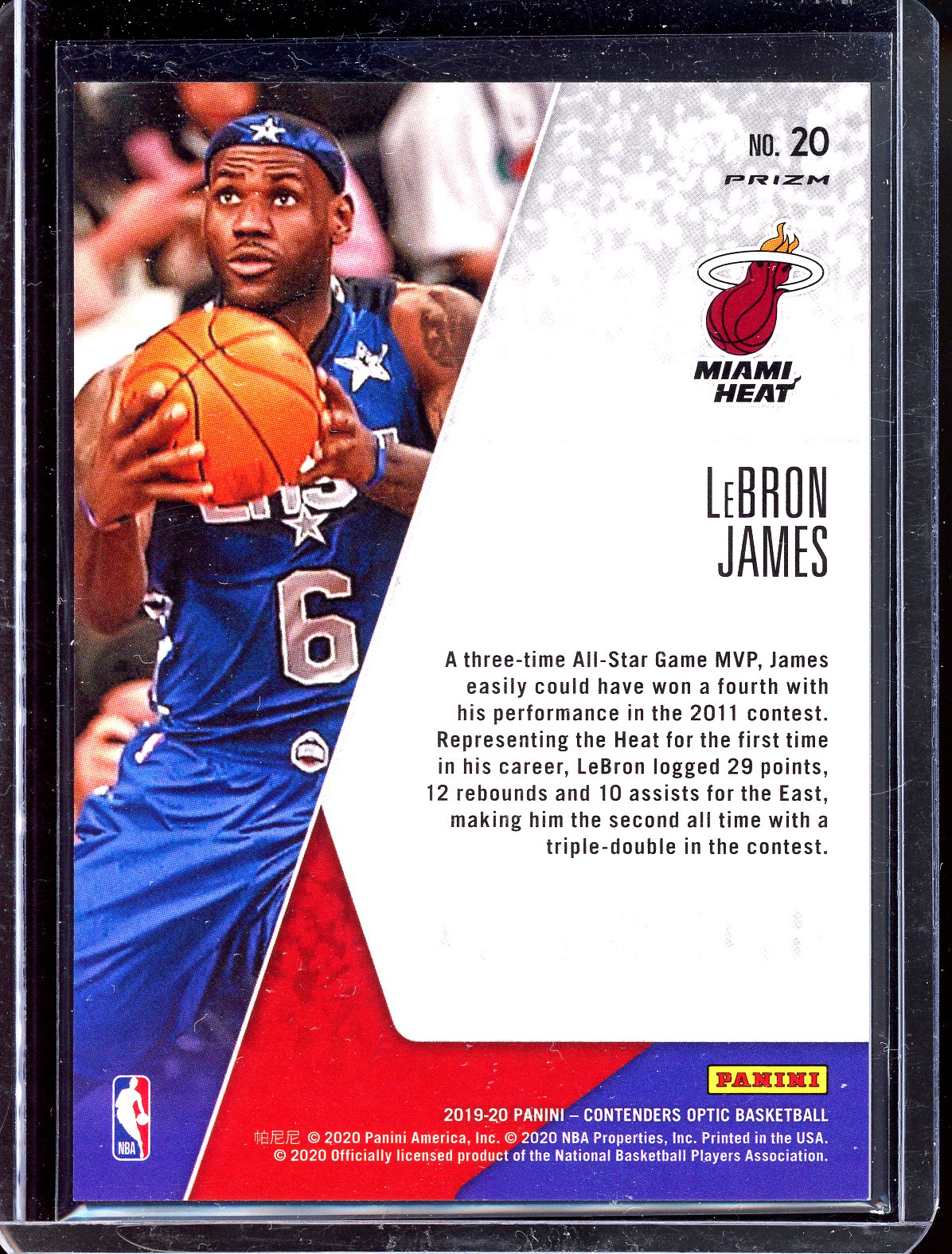 LeBron James All-Star Aspirations - 2019-20 Panini Contenders Red Cracked Ice