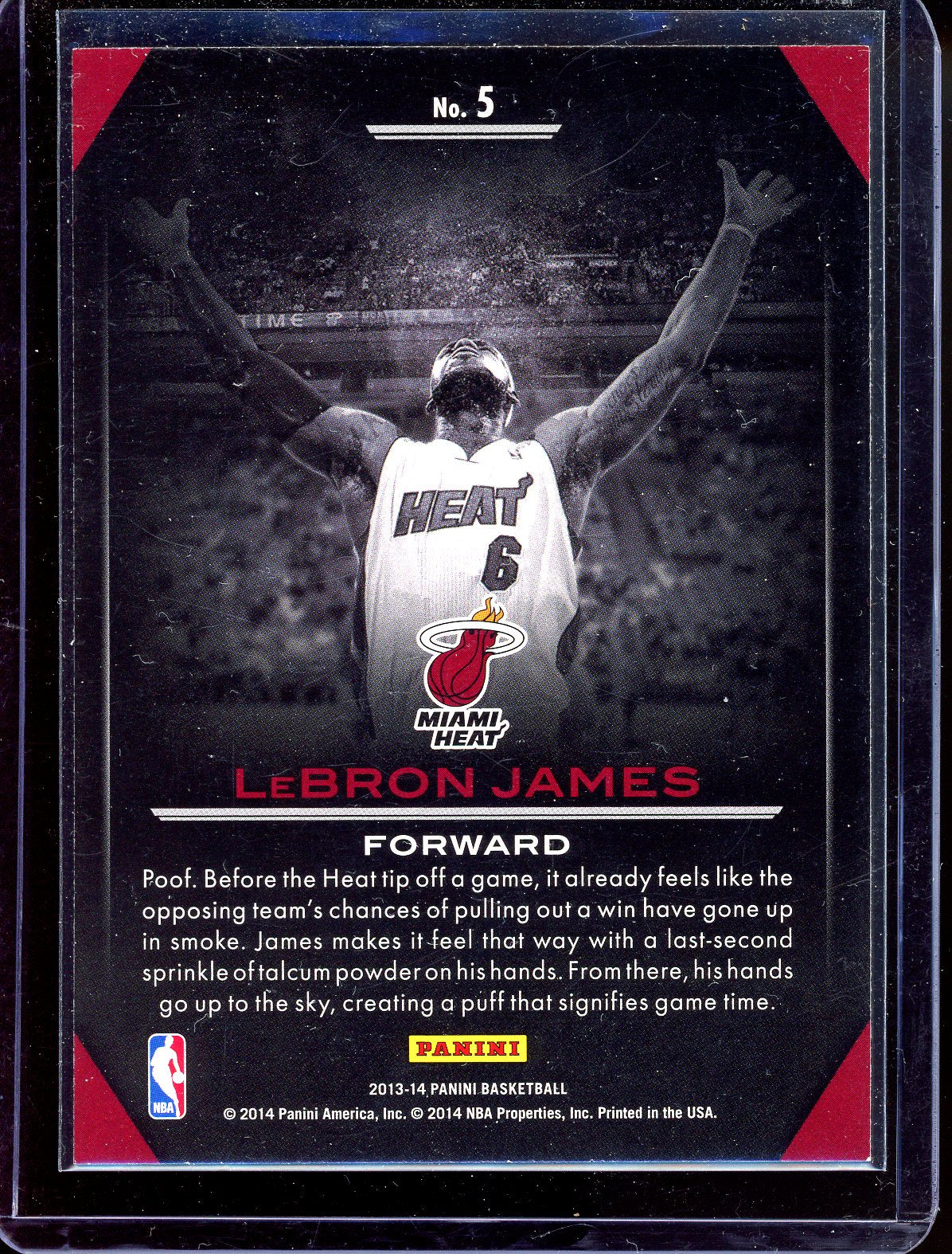 LeBron James Preparations - 2013-14 Panini NBA Hoops