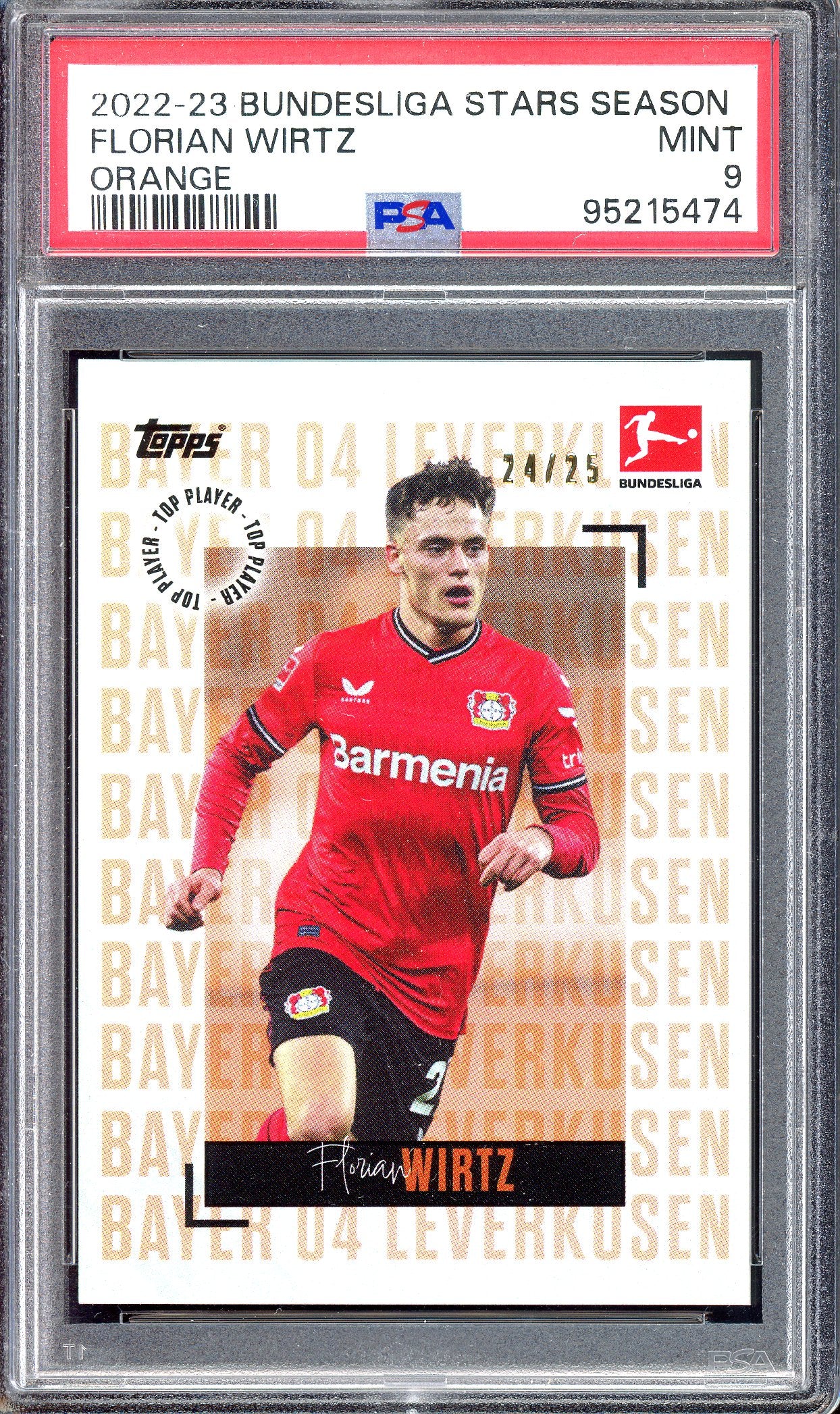 Florian Wirtz Orange - Limitiert auf 25 - 2022-23 Bundesliga Star Season