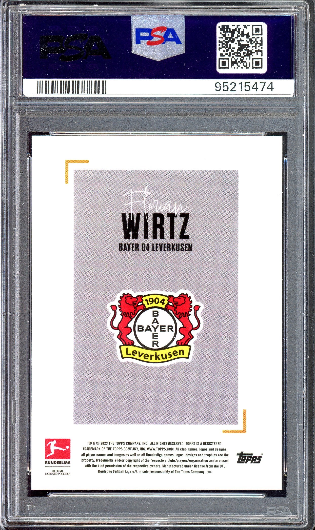 Florian Wirtz Orange - Limitiert auf 25 - 2022-23 Bundesliga Star Season
