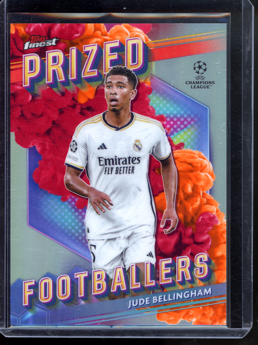 Jude Bellingham Case Hit Karte - in 1:504 Packs zu finden I 2023-24 Topps Finest Prized Footballers Orange/Red