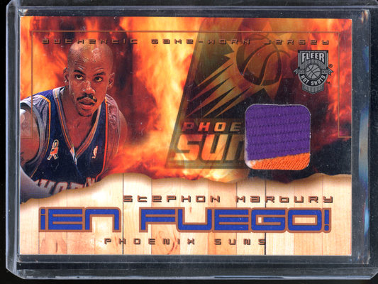 Stephon Marbury getragenes Trikotstück - Limitiert auf 150 I 2002-03 Fleer En Fuego