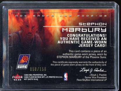 Stephon Marbury getragenes Trikotstück - Limitiert auf 150 I 2002-03 Fleer En Fuego