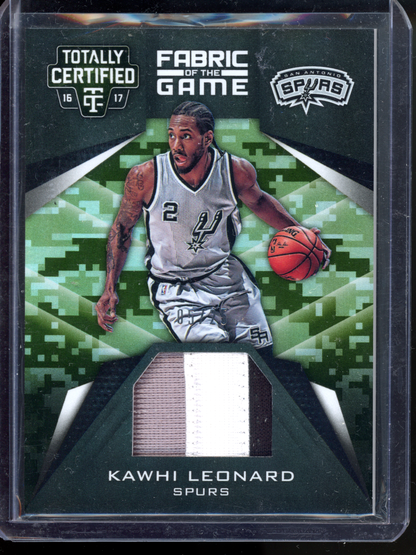 Kawhi Leonard - Getragenes Trikotstück - Limitiert auf 25 I 2016-17 Panini Totally Certified Fabrics of the Game