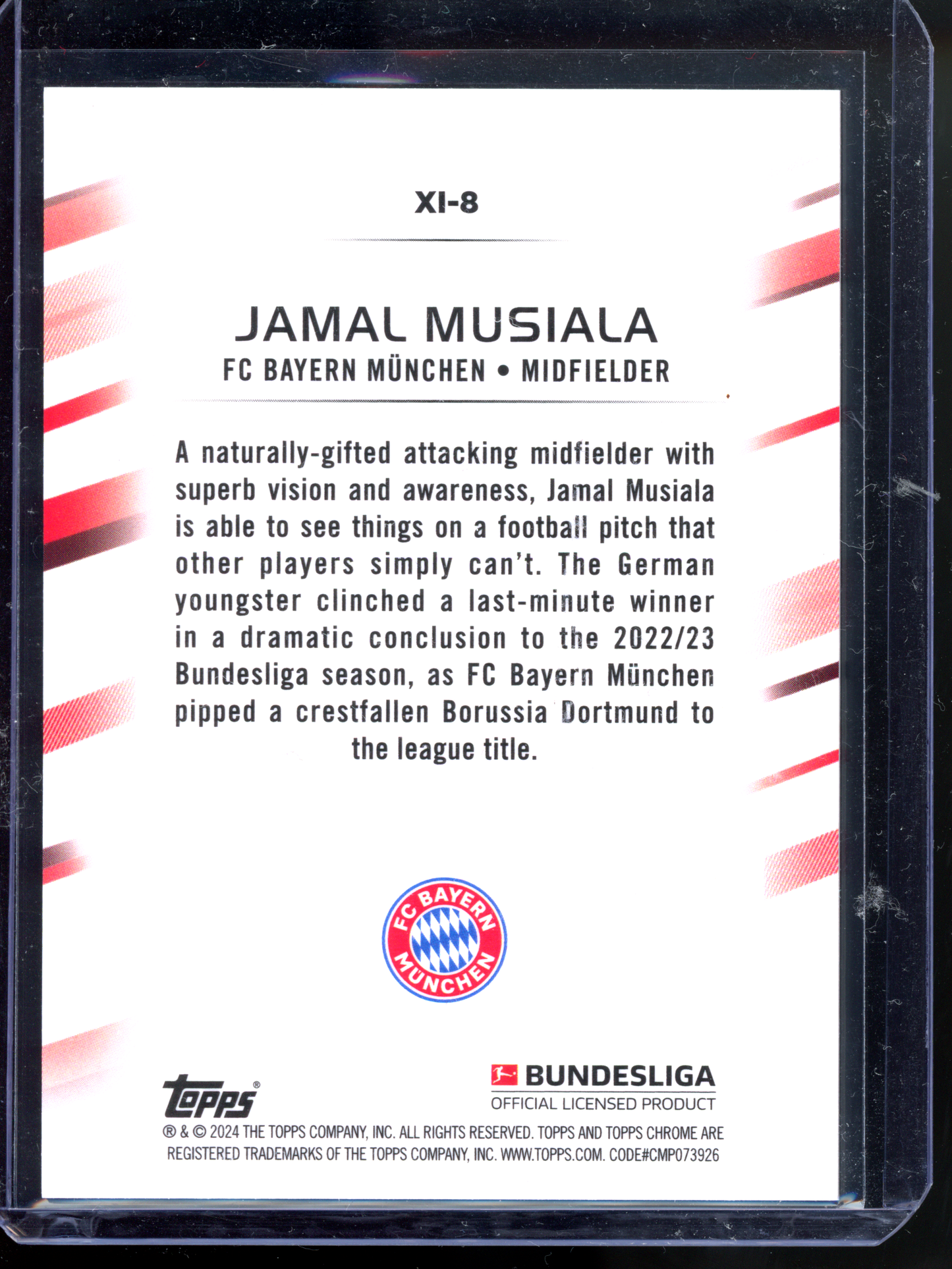 Jamal Musiala TOP XI - 2023-24 Topps Chrome Bundesliga Short Print