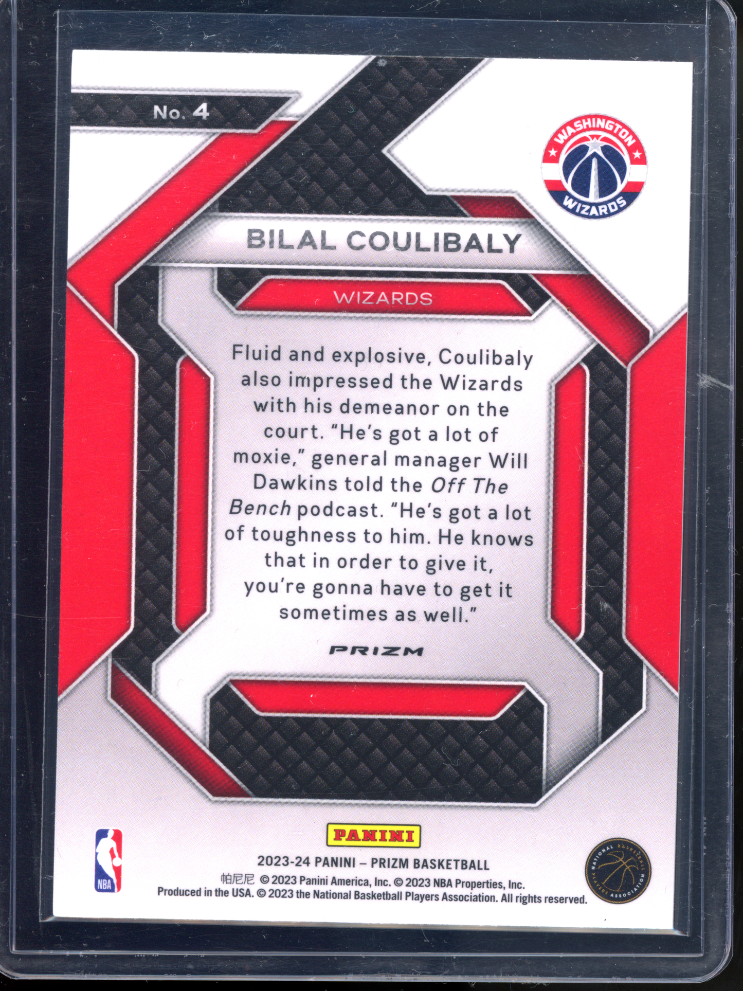 Bilal Coulibaly Rookie Karte - Silver Emergent Prizm