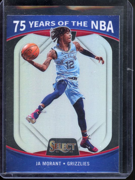 Ja Morant 75 Years of the NBA Silver I 2021-22 Panini Select