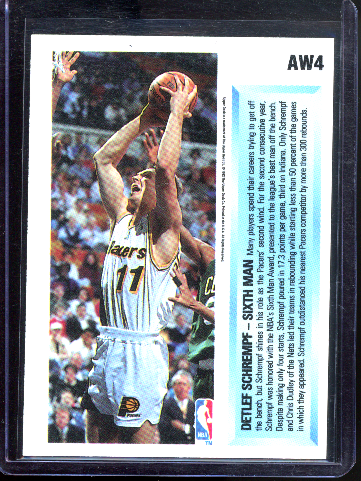 Detlef Schrempf Award Winners I Mit 3D und Holo Effekt I 1992-93 Upper Deck