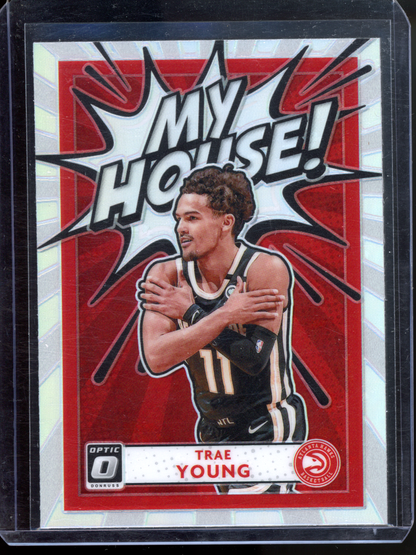 Trae Young My House! Silver I 2020-21 Panini Donruss Optic