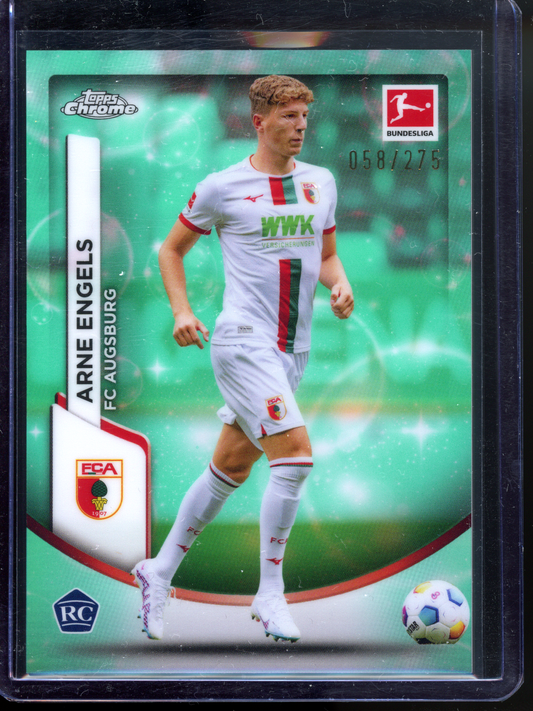 Arne Engels Rookie Karte Green - Limitiert auf 275 I 2023-24 Topps Chrome Bundesliga