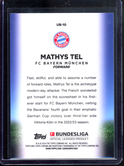 Mathys Tel Ultrabeam I 2023-24 Topps Chrome Bundesliga