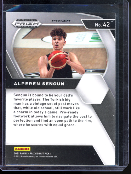 Alperen Sengün Red White & Blue Rookie Karte I 2021 Panini Prizm Draft Picks