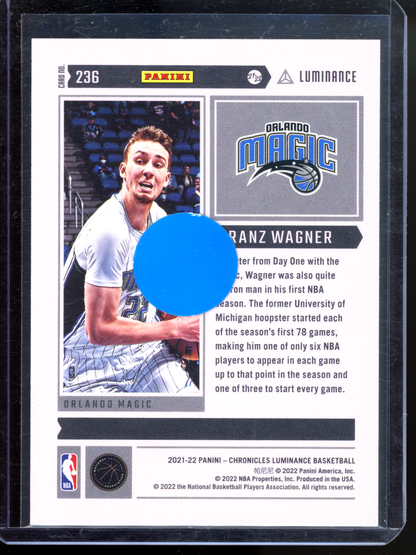 Franz Wagner Luminance Rookie Karte I 2021 Panini Chronicles