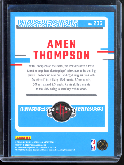 Amen Thompson Rated Rookie Karte I 2023-24 Panini Donruss