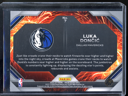 Luka Doncic Fireworks I 2023-24 Panini Prizm