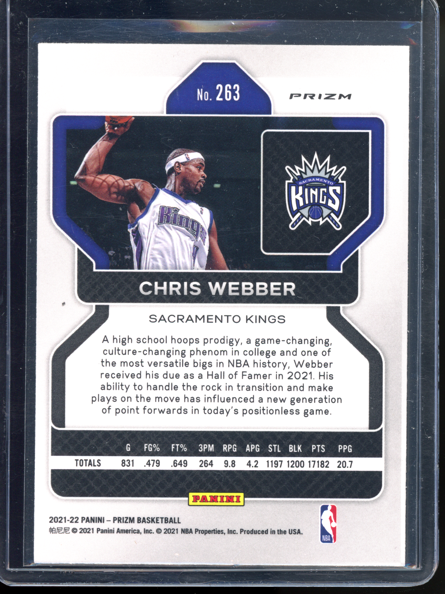 Chris Webber 75th Anniversary I 2021-22 Panini Prizm