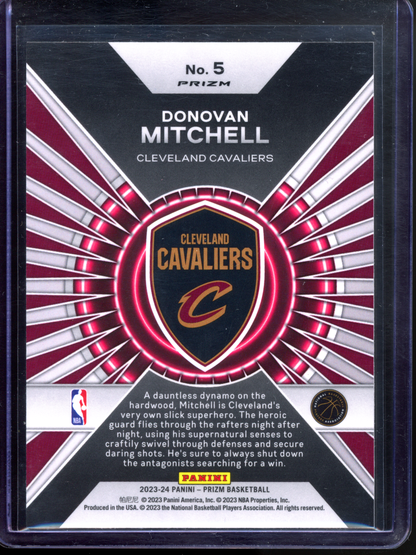 Donovan Mitchell Dominance Silver I 2023-24 Panini Prizm