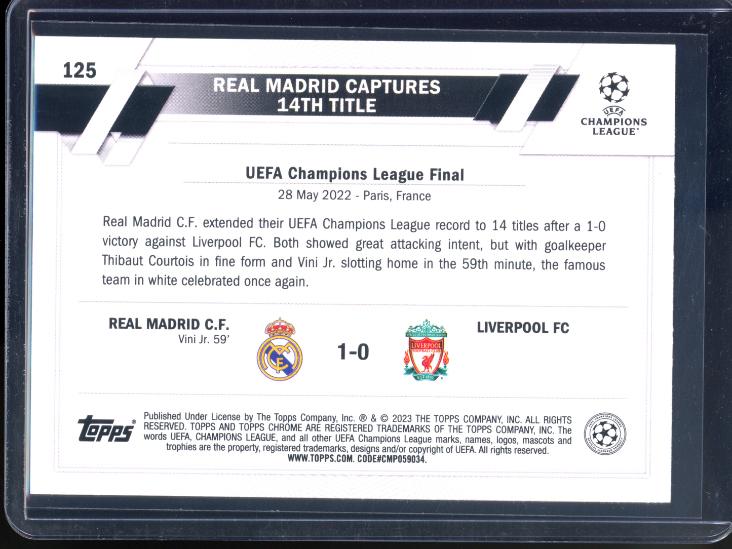 Real Madrid Title Winners I 2022-23 Topps UEFA Club Competition