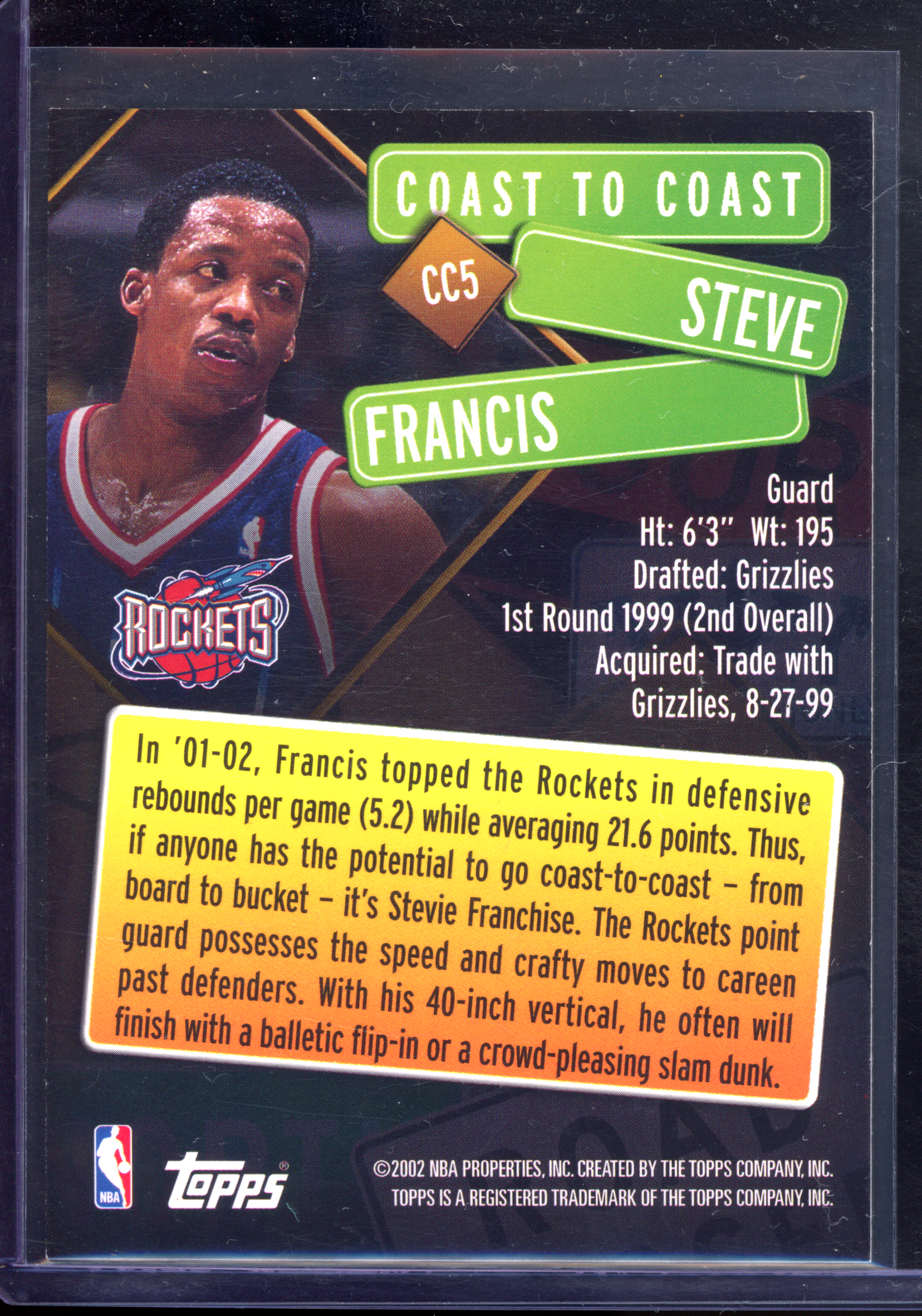 Steve Francis Coast to Coast I 2002-03 Topps