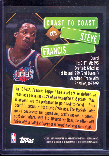 Steve Francis Coast to Coast I 2002-03 Topps