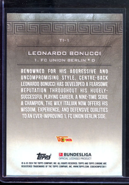 Leonardo Bonucci Titans I 2024 Topps Chrome Bundesliga