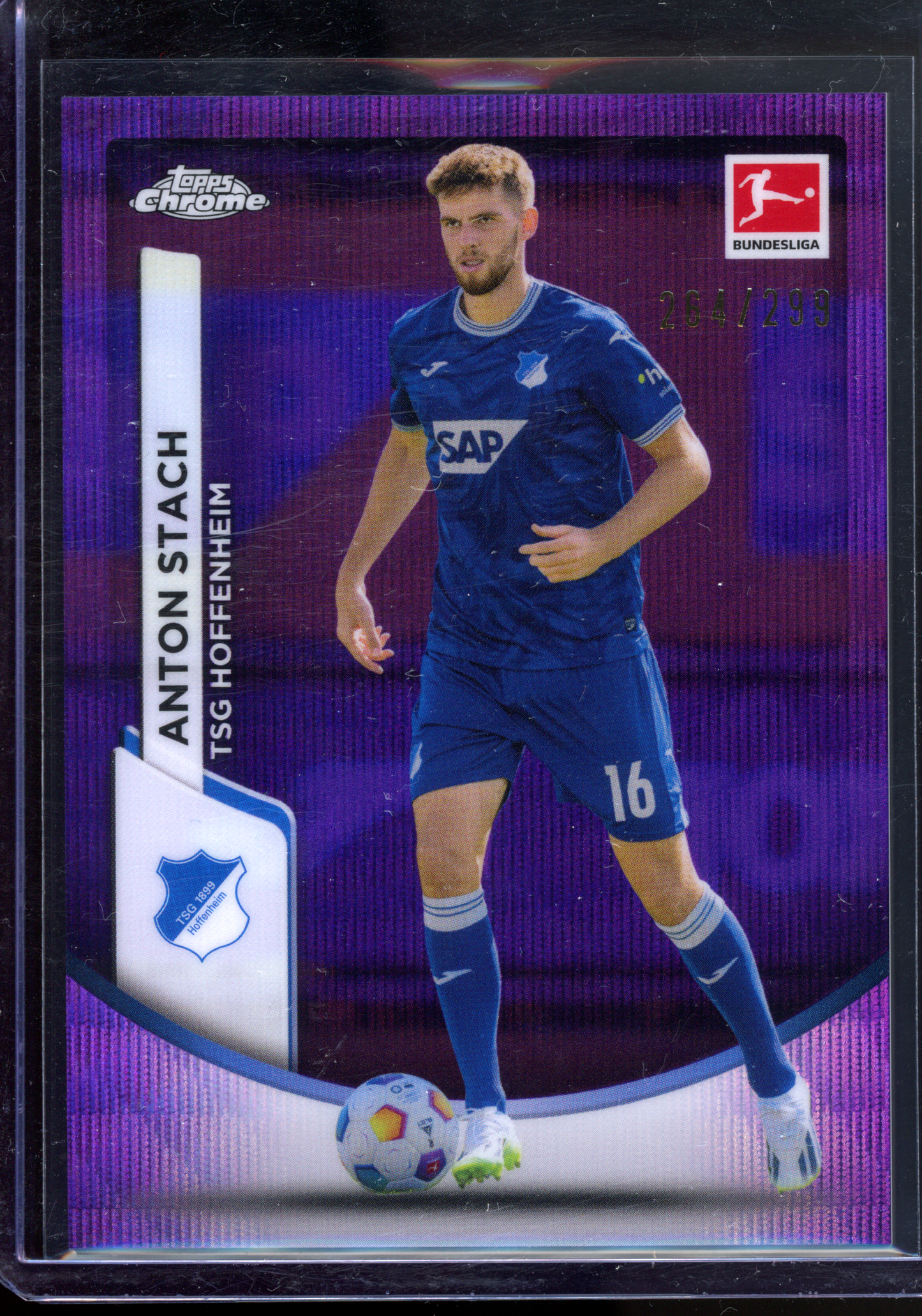 Anton Stach Purple - Limitiert auf 299 I 2024 Topps Chrome Bundesliga