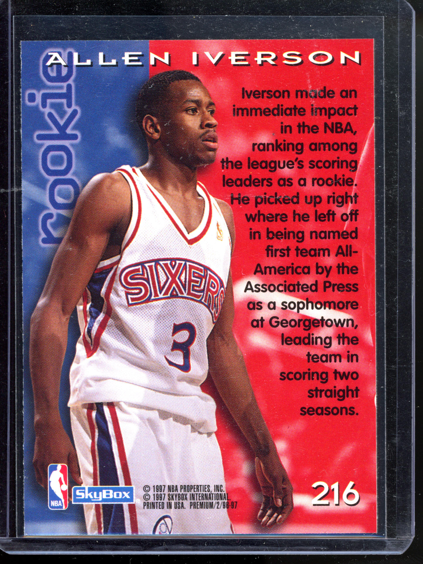 Allen Iverson Rookie Karte I 1996-97 Skybox Premium