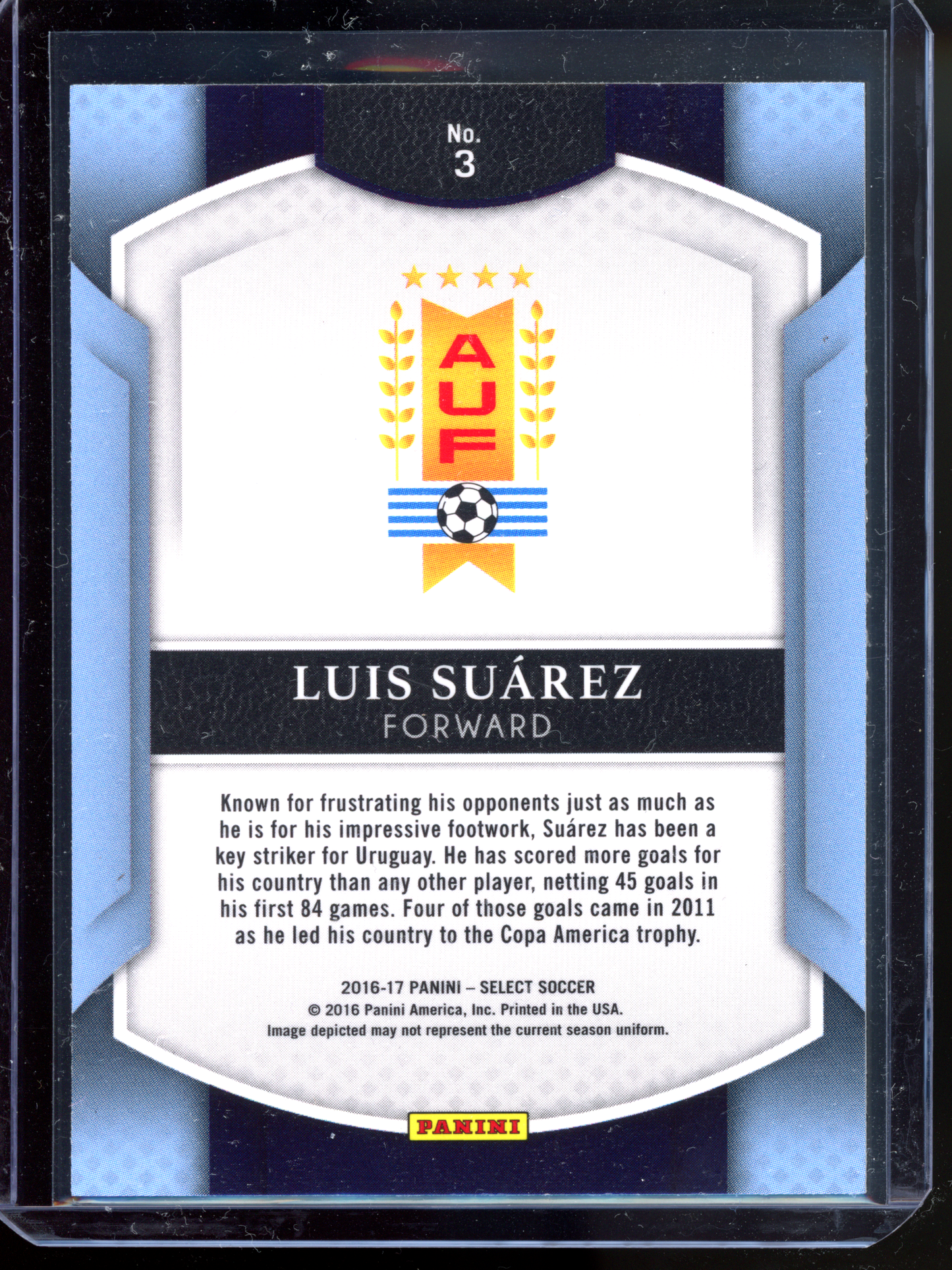 Luis Suarez Uruguay I 2016-17 Panini Select