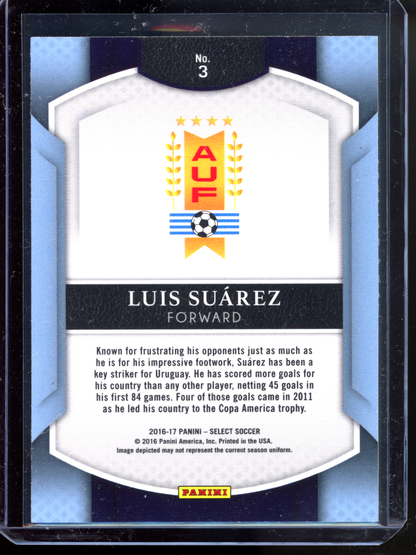 Luis Suarez Uruguay I 2016-17 Panini Select