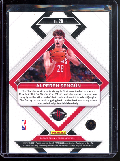 Alperen Sengün Emergent Rookie Karte I 2021-22 Panini Prizm