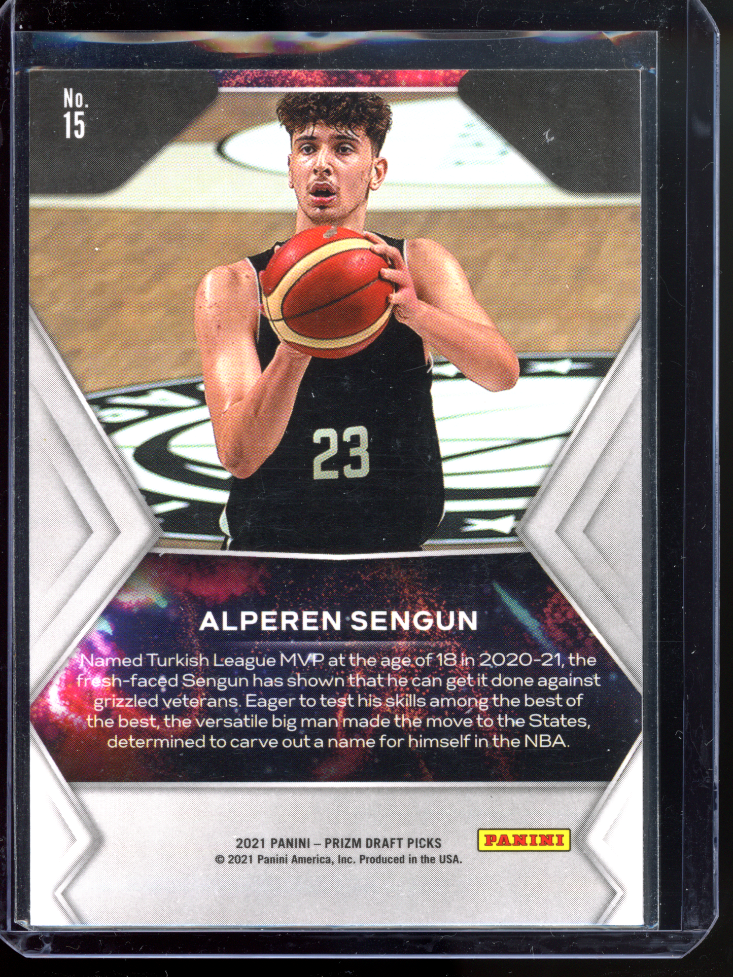 Alperen Sengün Fireworks Rookie Karte I 2021-22 Panini Prizm Draft Picks