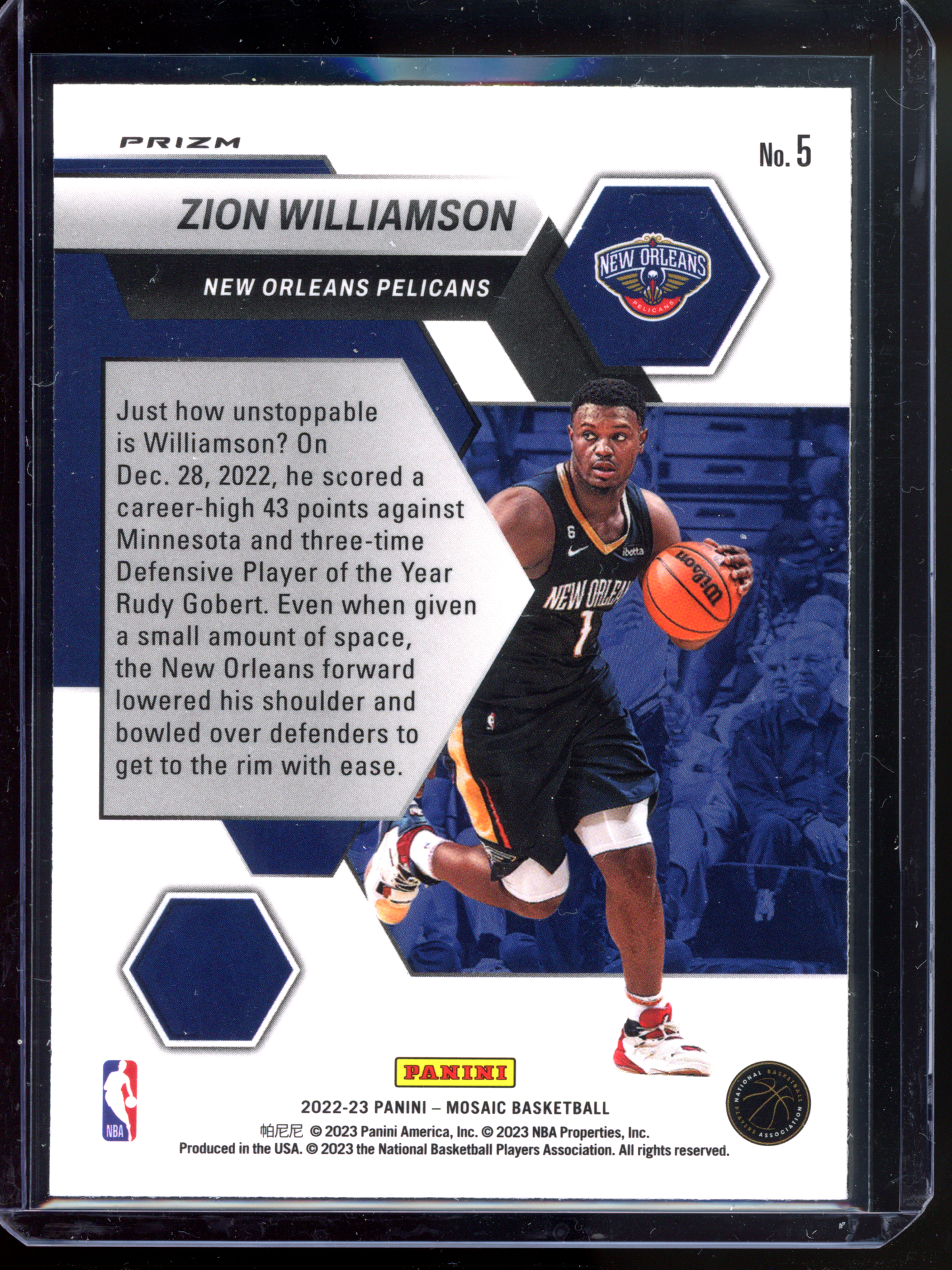 Zion Williamson Montage Silver I 2022-23 Panini Mosaic