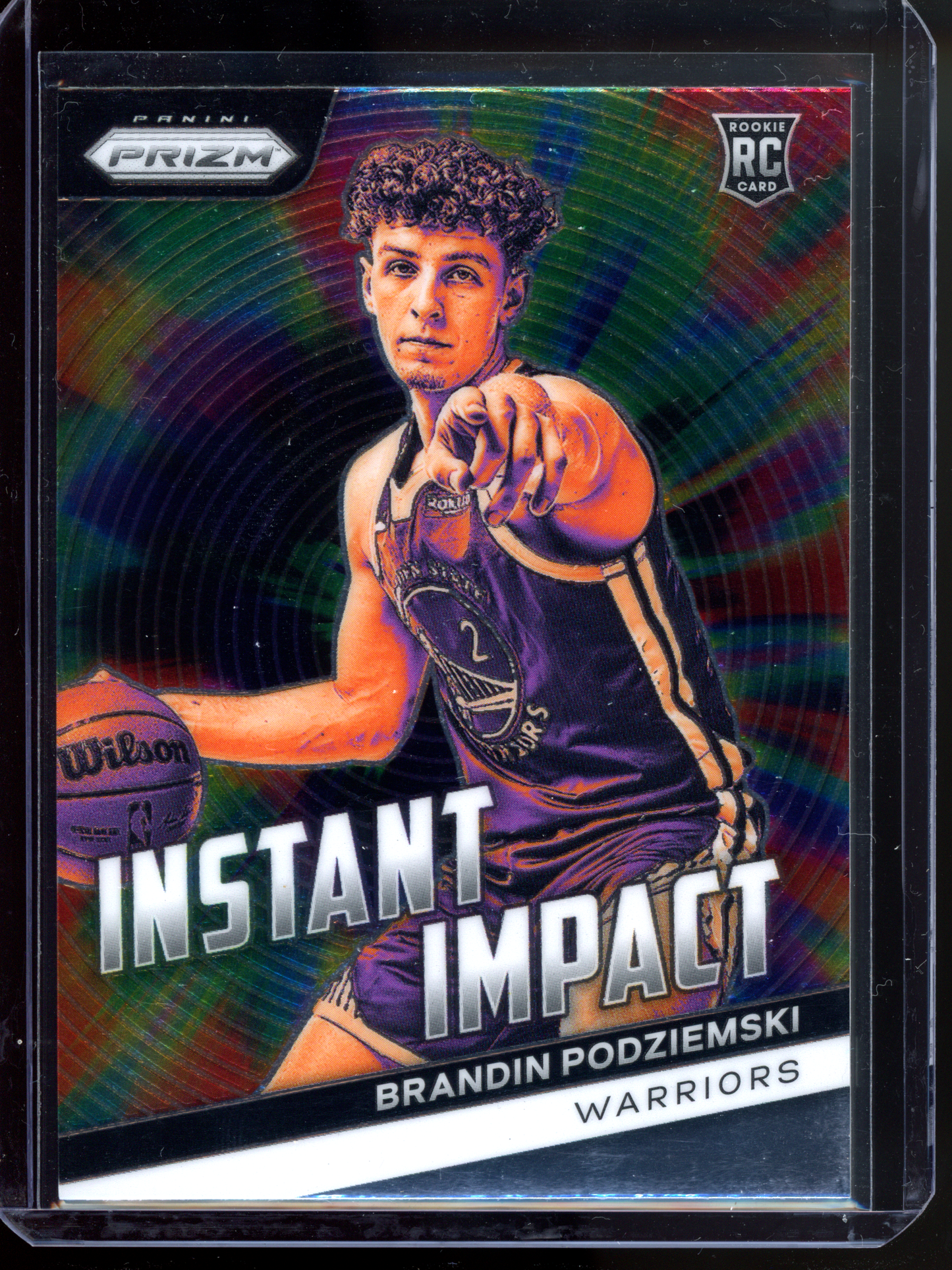 Brandin Podziemski Instant Impact Rookie Karte I 2023-24 Panini Prizm