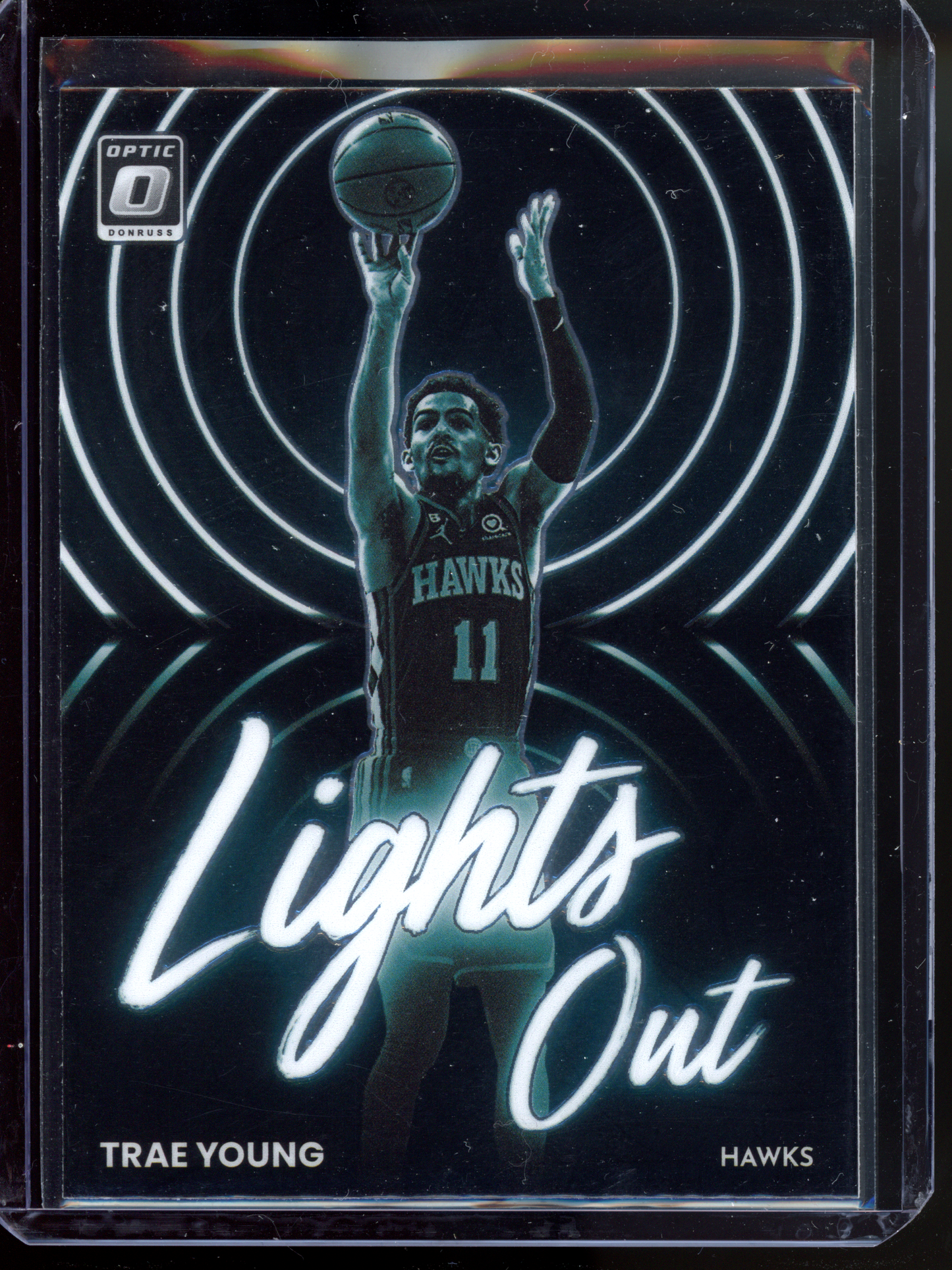 Trae Young Lights Out I 2022-23 Panini Donruss Optic