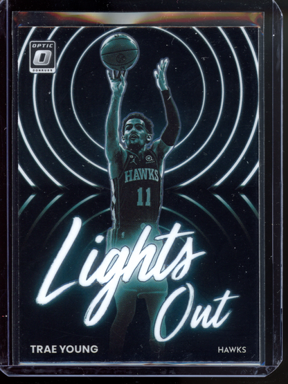 Trae Young Lights Out I 2022-23 Panini Donruss Optic