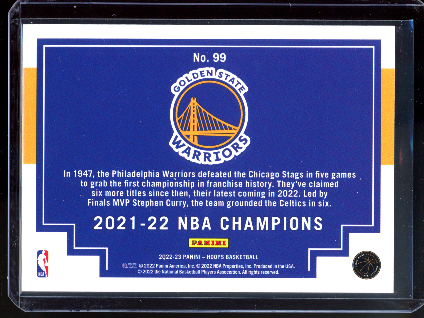 Golden State Warriors NBA Champions I 2022-23 Panini Hoops