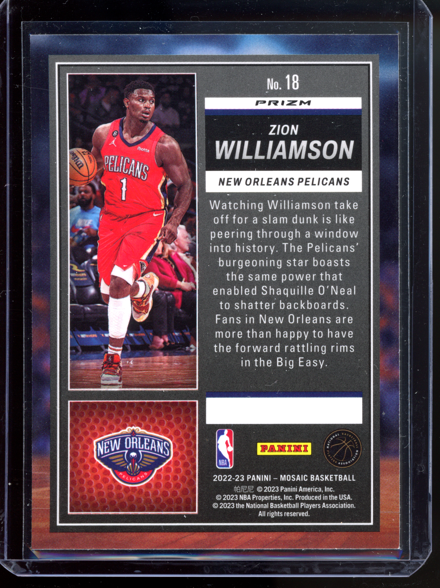 Zion Williamson Masters Silver I 2022-23 Panini Mosaic