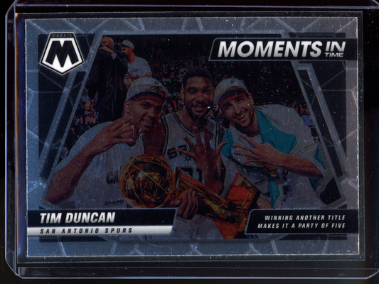 Tim Duncan Moments in Time I 2021-22 Panini Mosaic