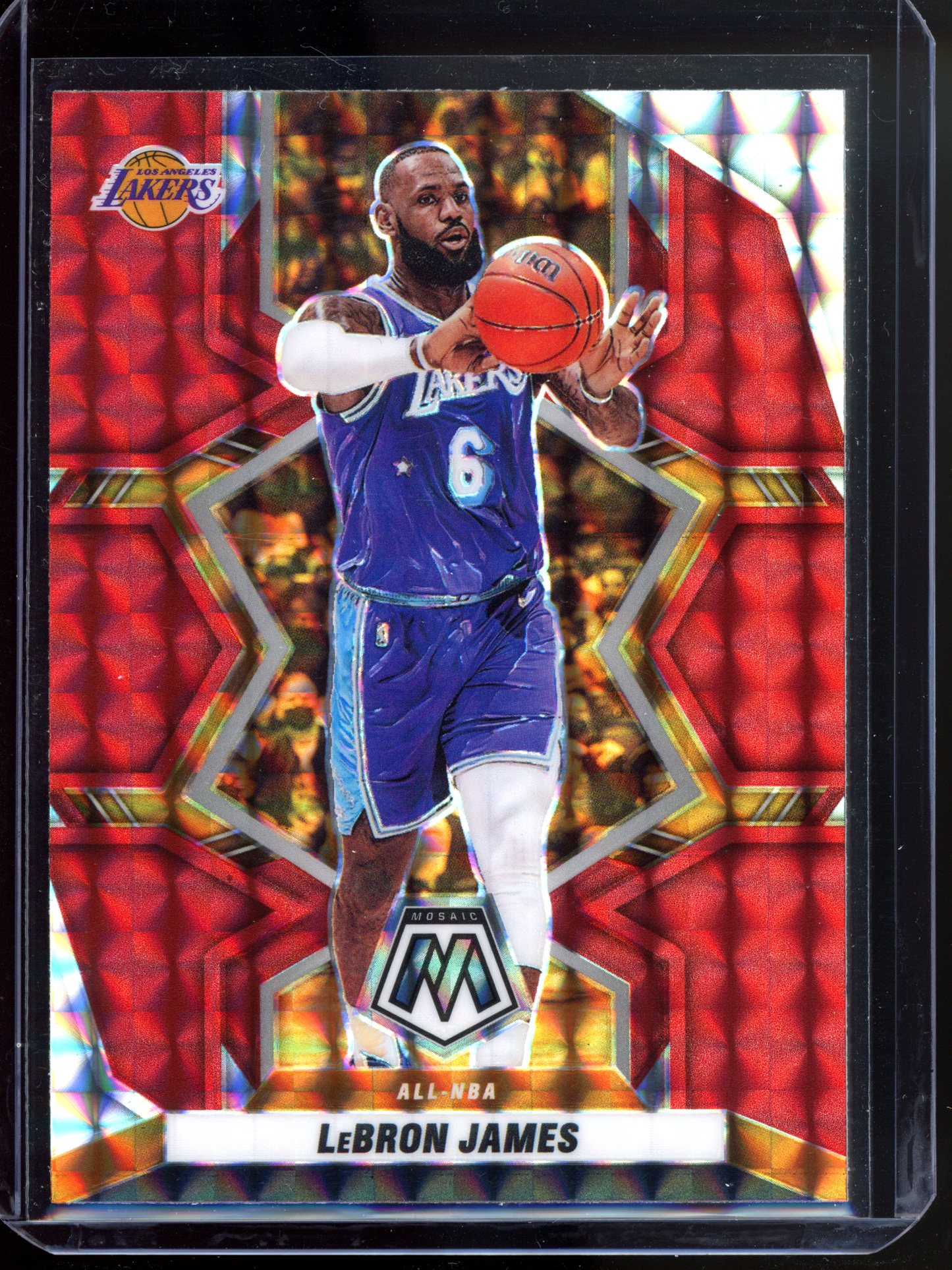 LeBron James Finals MVP Red Mosaic I 2021-22 Panini Mosaic