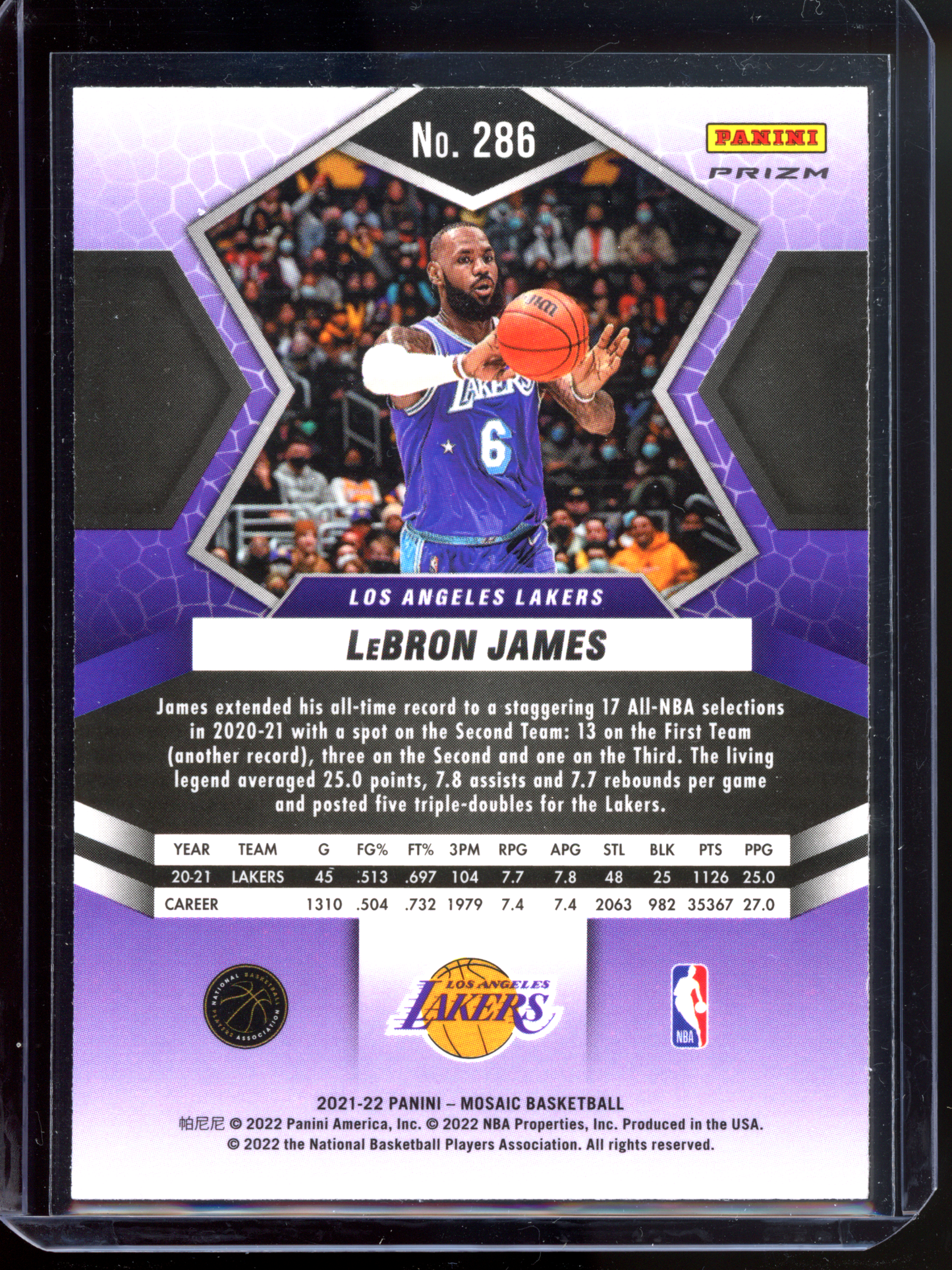 LeBron James Finals MVP Red Mosaic I 2021-22 Panini Mosaic