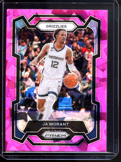 Ja Morant Pink Cracked Ice I 2023-24 Panini Prizm