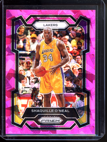 Shaquille O'Neal Pink Cracked Ice I 2023-24 Panini Prizm