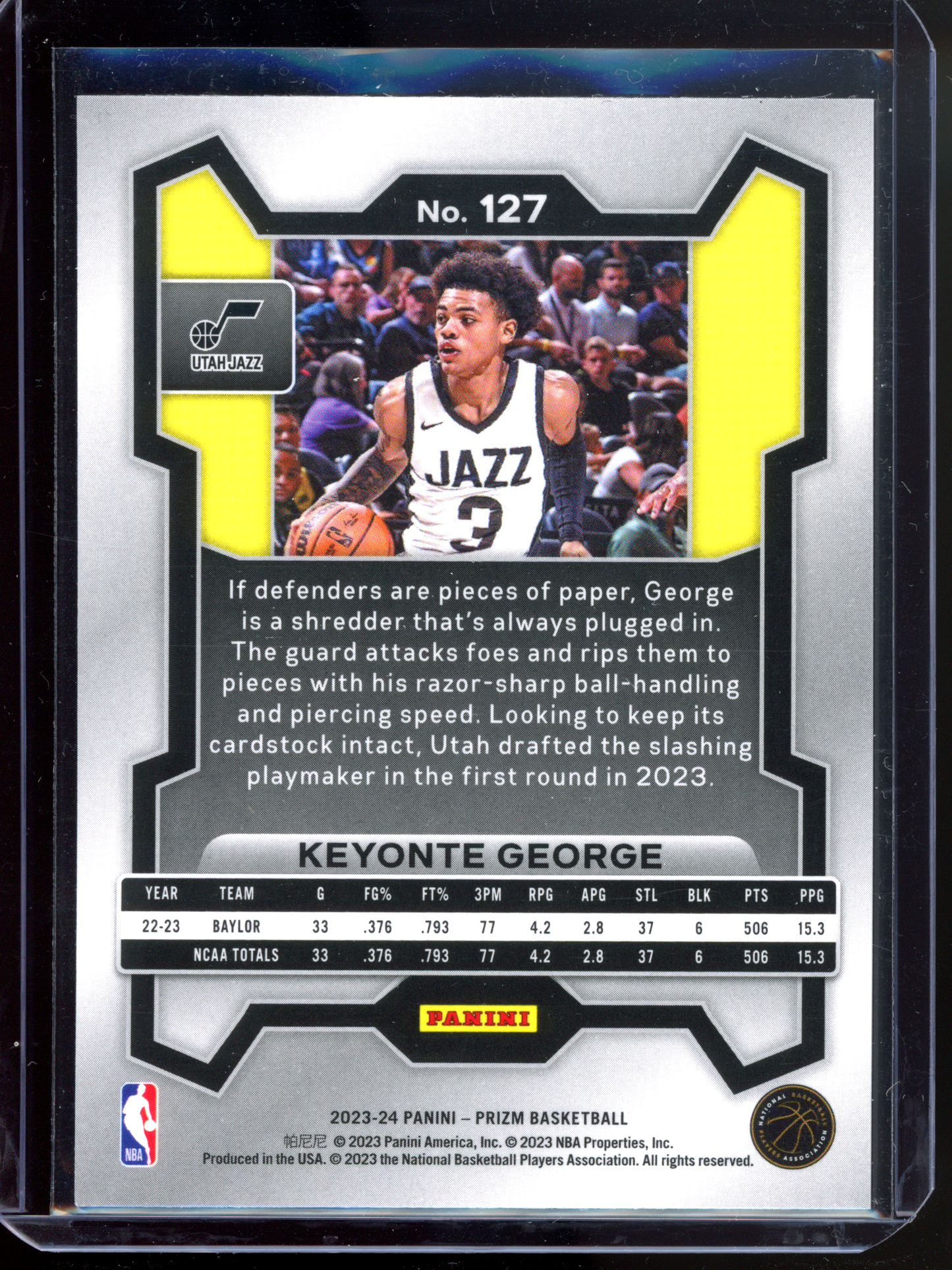 Keyonte George Rookie Karte I 2023-24 Panini Prizm