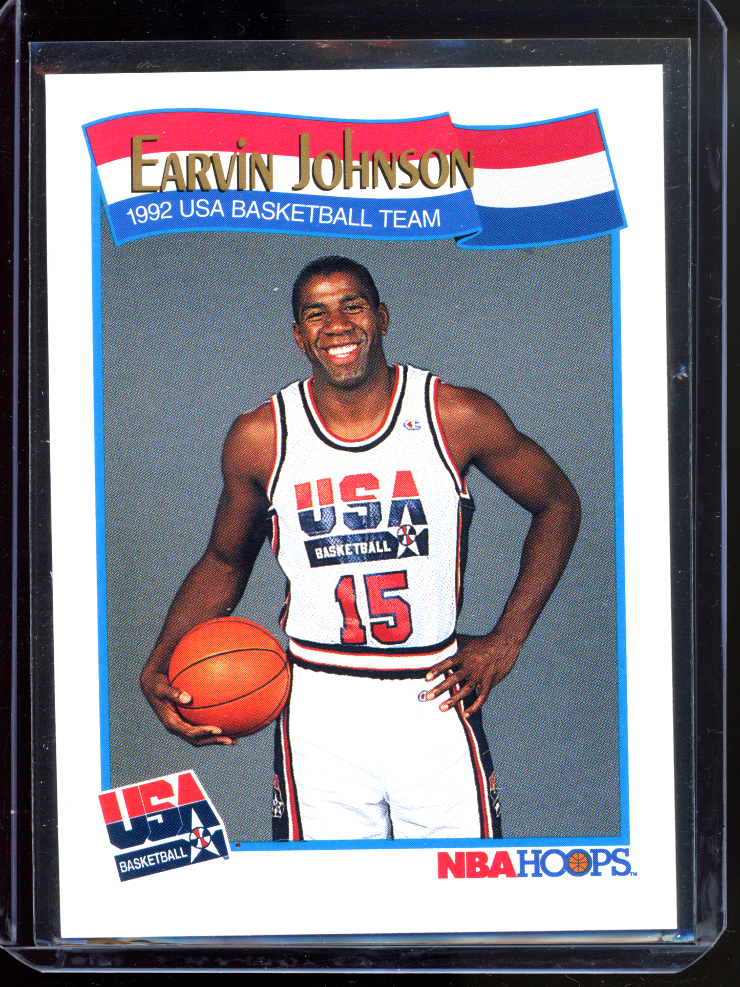 Magic Earvin Johnson 1992 USA Basketball Team I 1991 Panini NBA Hoops