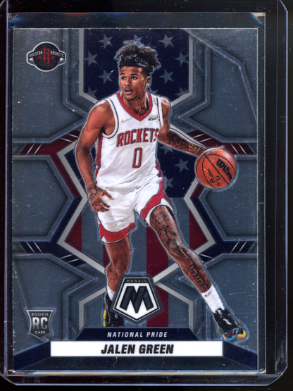 Jalen Green National Pride Rookie Karte I 2021-22 Panini Mosaic